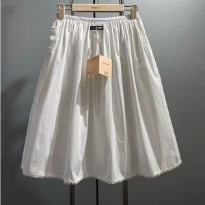 Miu Miu White Midi Skirt